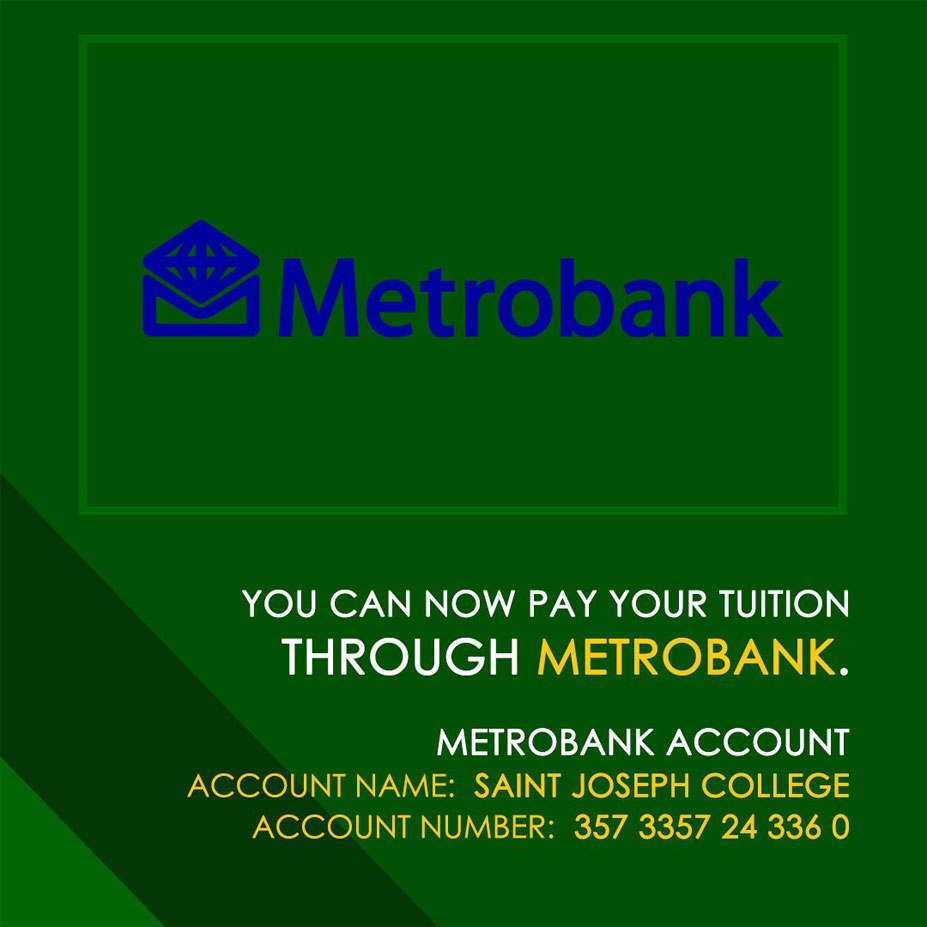 Picture of the steps on how to pay tuition through Metrobank.