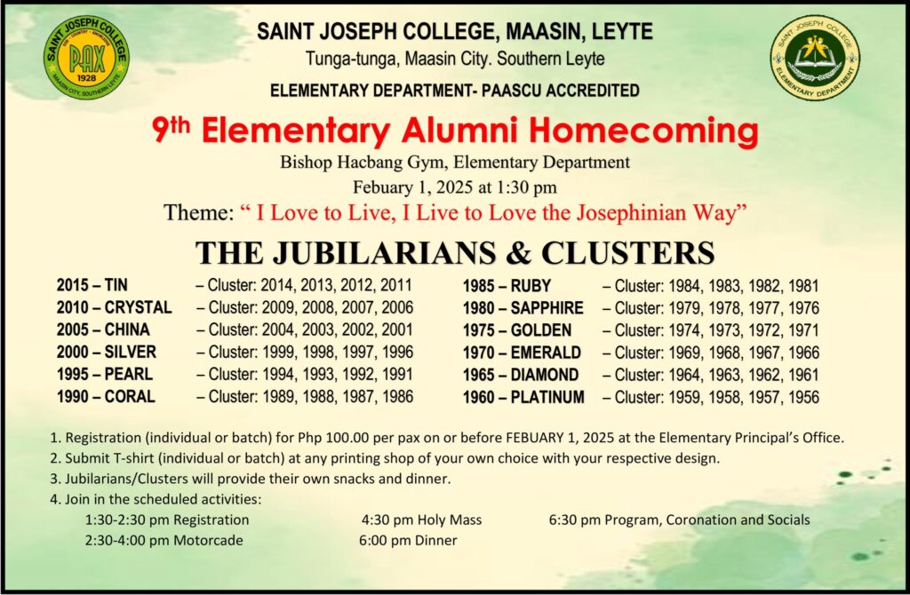 9th Elementary Alumni Homecoming